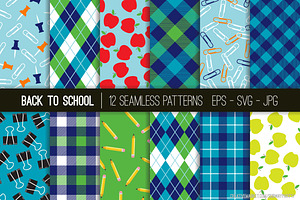 Back To School Vector Patterns, a Pattern Graphic by SubwayParty