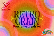 Retro Grain Procreate Brush Set, a Brush Add-On by Dear Darling Design (Thumbnail 1 of 11)