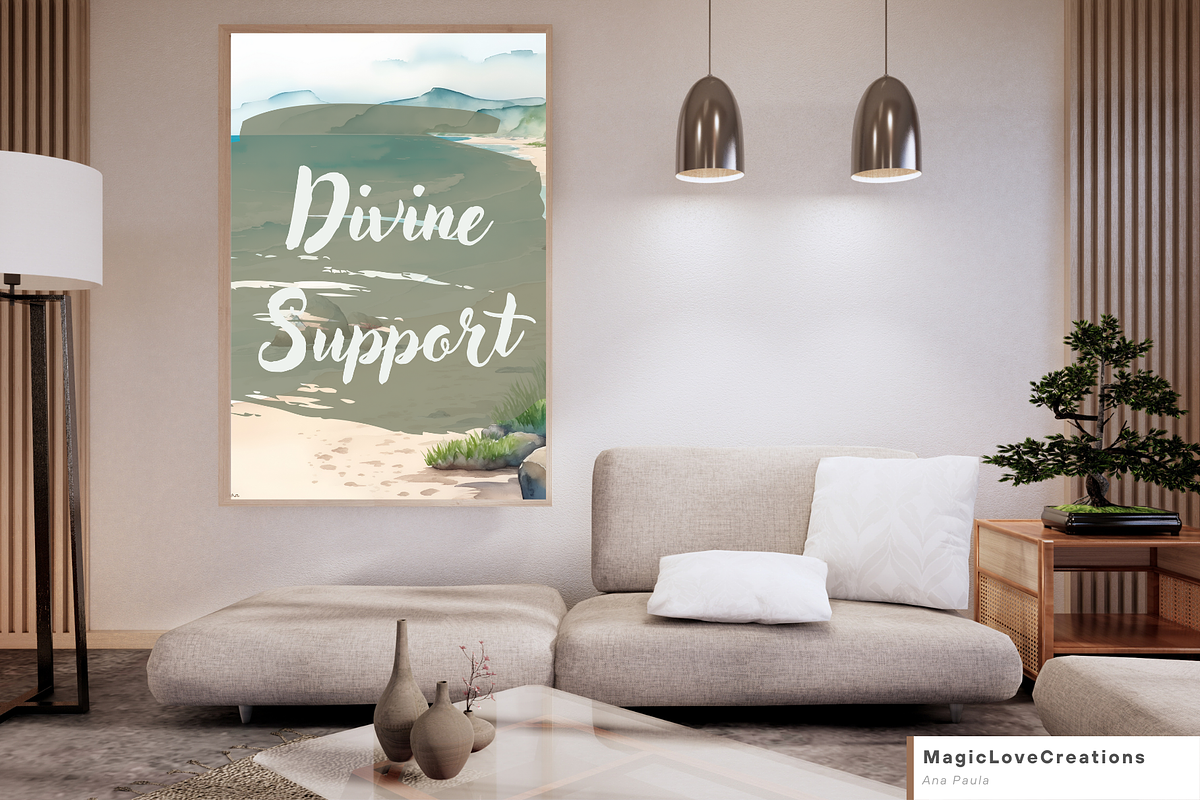 Spiritual Positive Quote Print Wall, a Poster Template by MagicLove Creations (Photo 8 of 10)