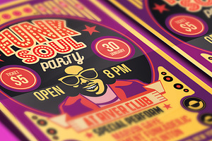 Funk Soul Party Flyer Poster