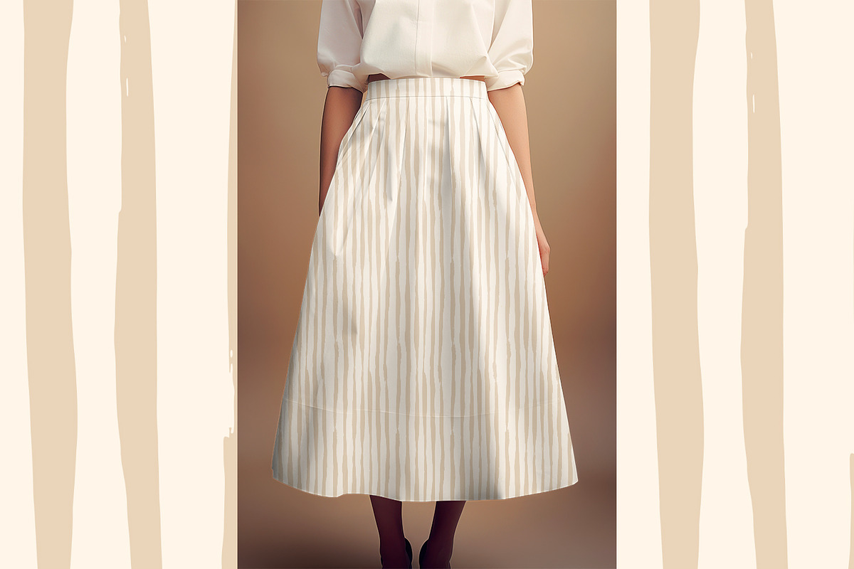 Painted Beige Stripes, a Pattern Graphic by MalyskaStudio (Photo 3 of 8)