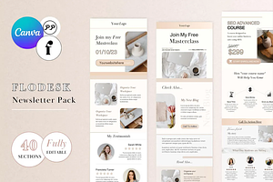 40 Flodesk Email Templates Pack, an Email Template by PittaFinePrint