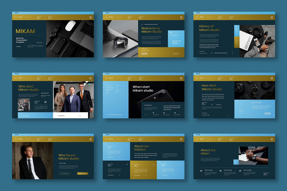 Mikam – Business PowerPoint, a Presentation Template by Dens Creative Studio (Photo 2 of 6)