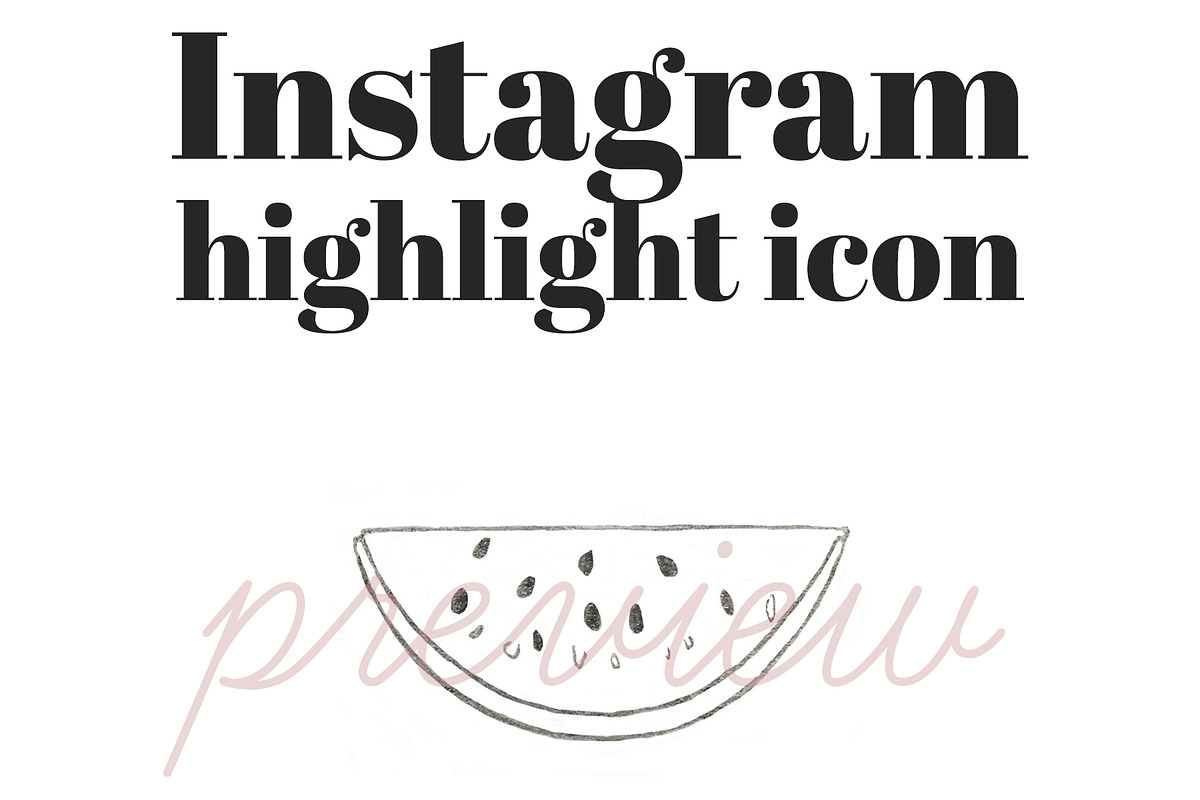Instagram Highlight Cover Watermelon, a Social Media Template by Masters of Instagram (Photo 1 of 5)