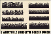 Harvest Wheat Border Designs, an Illustration by Creativeshirt (Thumbnail 1 of 9)