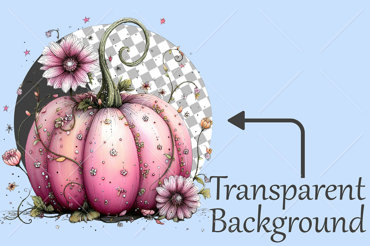 Whimsical Fall Pastel Pumpkin PNG, a Seasonal Illustration by Canvas Craft (Photo 2 of 10)