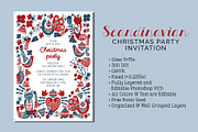 Scandinavian Christmas Party Invite, an Invitation Template by Cyrah's Collection (Thumbnail 1 of 3)