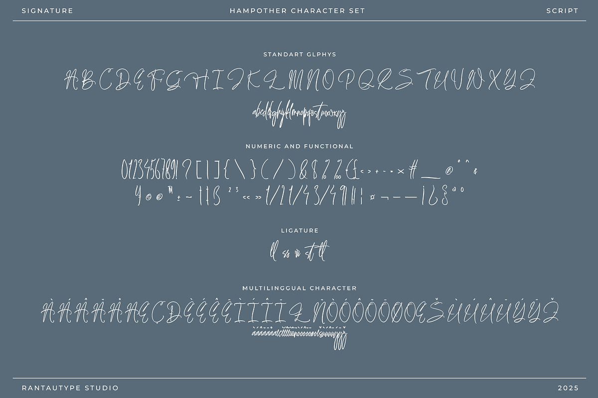Hampother Signature Script Font, a Script Font by RantautypeStudio (Photo 15 of 15)
