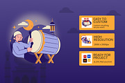 Ramadan Illustration Pack, a Seasonal Illustration by Loin Studio (Thumbnail 2 of 3)