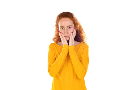 Worried redhear girl, a Person Photo by José Manuel Gelpi