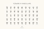 FUN FLOWERS line art illustrations, a Decorative Illustration by Crocus Paperi (Thumbnail 6 of 7)