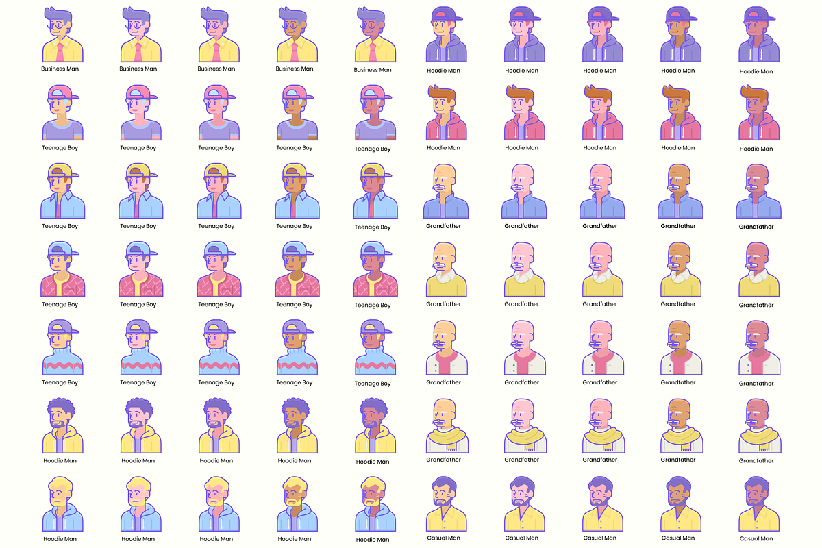 795 Diversity Avatars, an Outline Icon by Flat Icons (Photo 10 of 15)