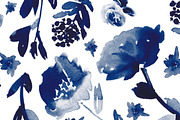 Dark navy, grey blue and white, a Pattern Graphic by Anya-D (Thumbnail 4 of 7)