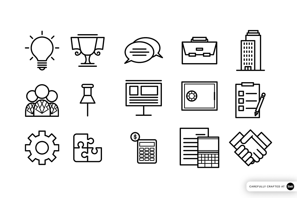 Business Icon Illustration Set, an Object Graphic by SLAB! Design (Photo 3 of 3)