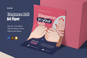 Elegance Nail Flyer, a Flyer Template by Esensifiksi.studio