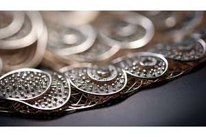 patterns silver swirls ai generated, a Beauty & Fashion Photo by pikepicture