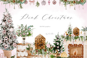 Pink Christmas, a Decorative Illustration by heyiamalice