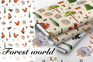 Watercolor Woodland Animals