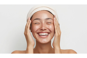 A young Asian woman with a towel, a Person Photo by Sergey Kotenev
