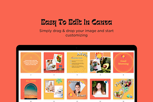 130 Healthy Instagram Canva Template