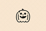 Happy Pumpkin Icon, a Seasonal Illustration by Vectorium Studio (Thumbnail 1 of 3)