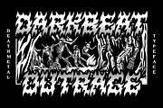 Darkbeat Outrage Death Metal Font, a Font by PutraCetol Studio (Thumbnail 1 of 5)
