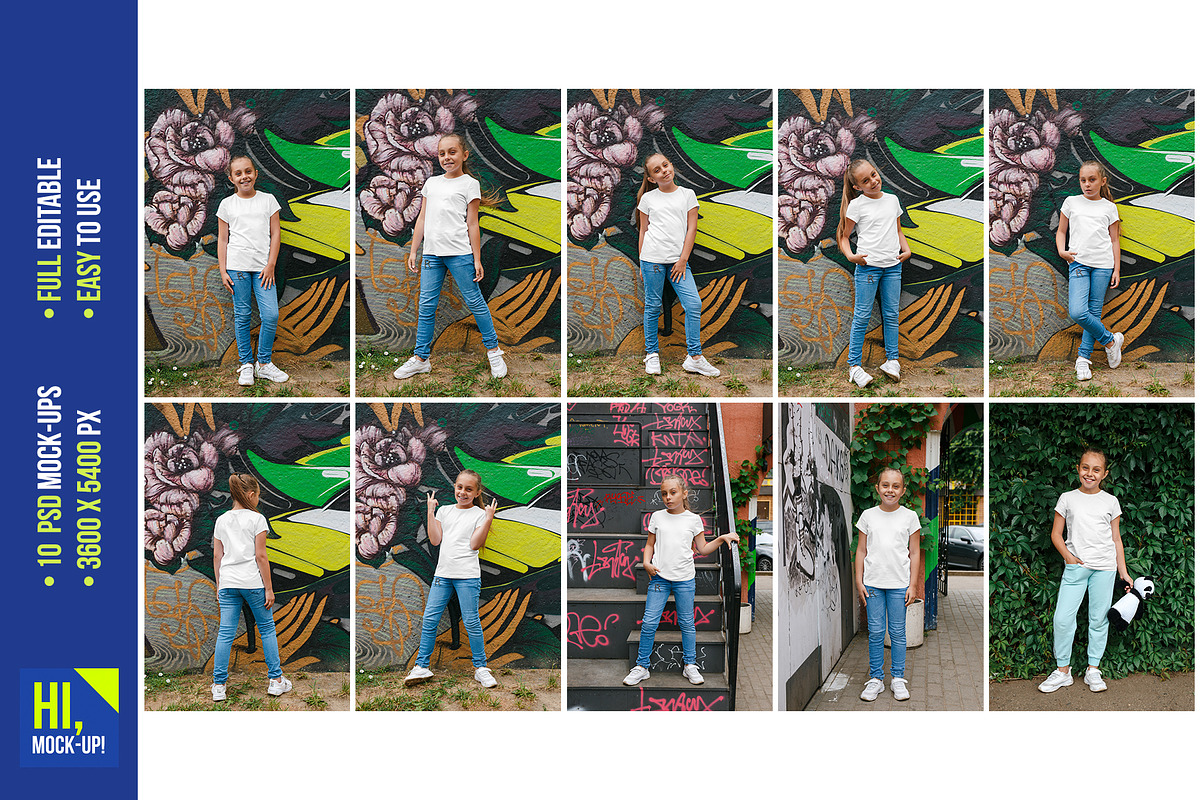 Kids Girl T-Shirt PSD Mockups Vol8, a Shirt Mockup by Hi, Mock-Up! (Photo 8 of 8)