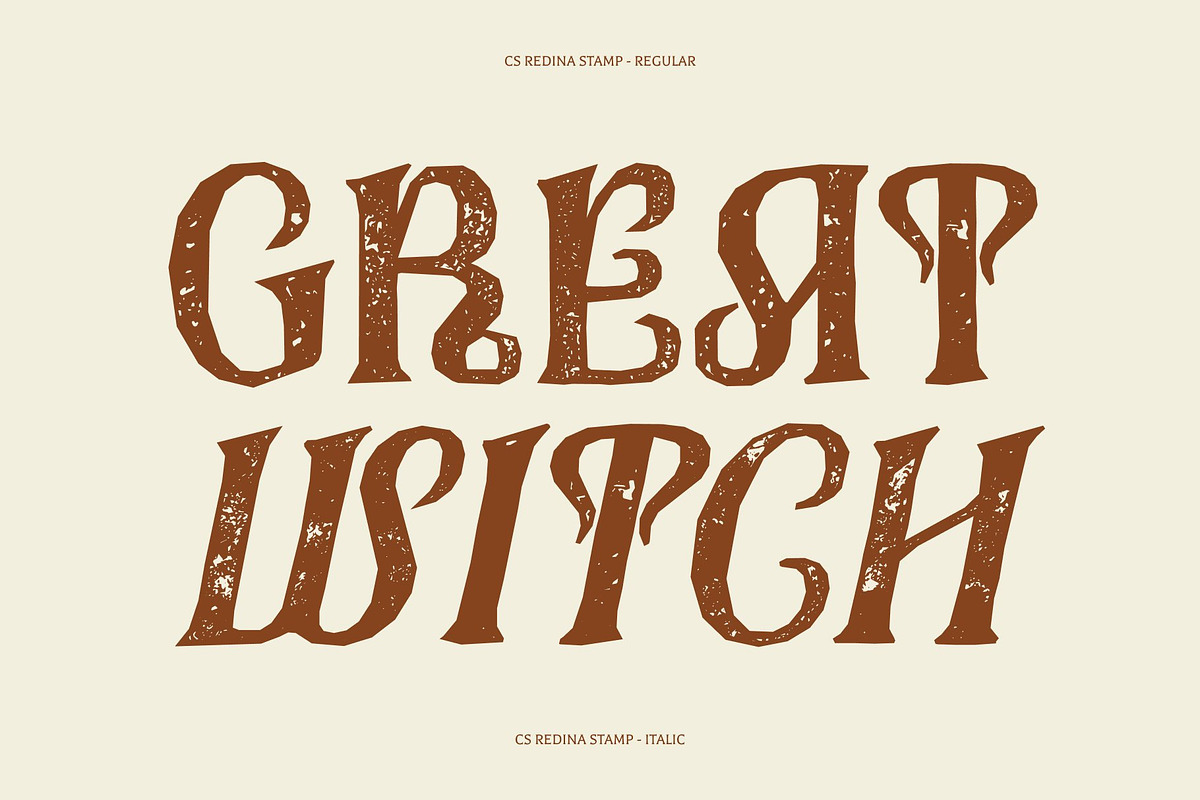 CS Redina Stamp, a Serif Font by Craft Supply Co. (Photo 3 of 8)