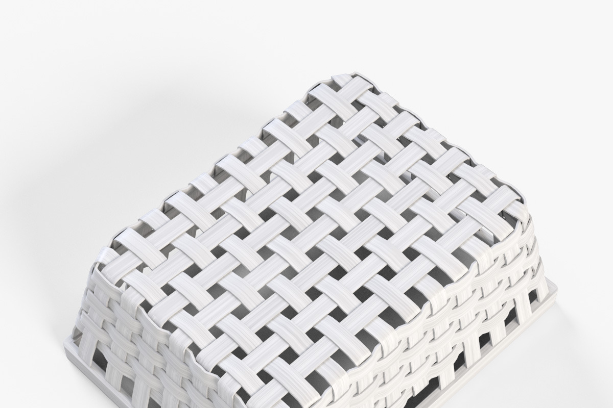 Wicker Basket Ikea Knarra 1 White, an Object 3D Model by Markelos (Photo 5 of 10)