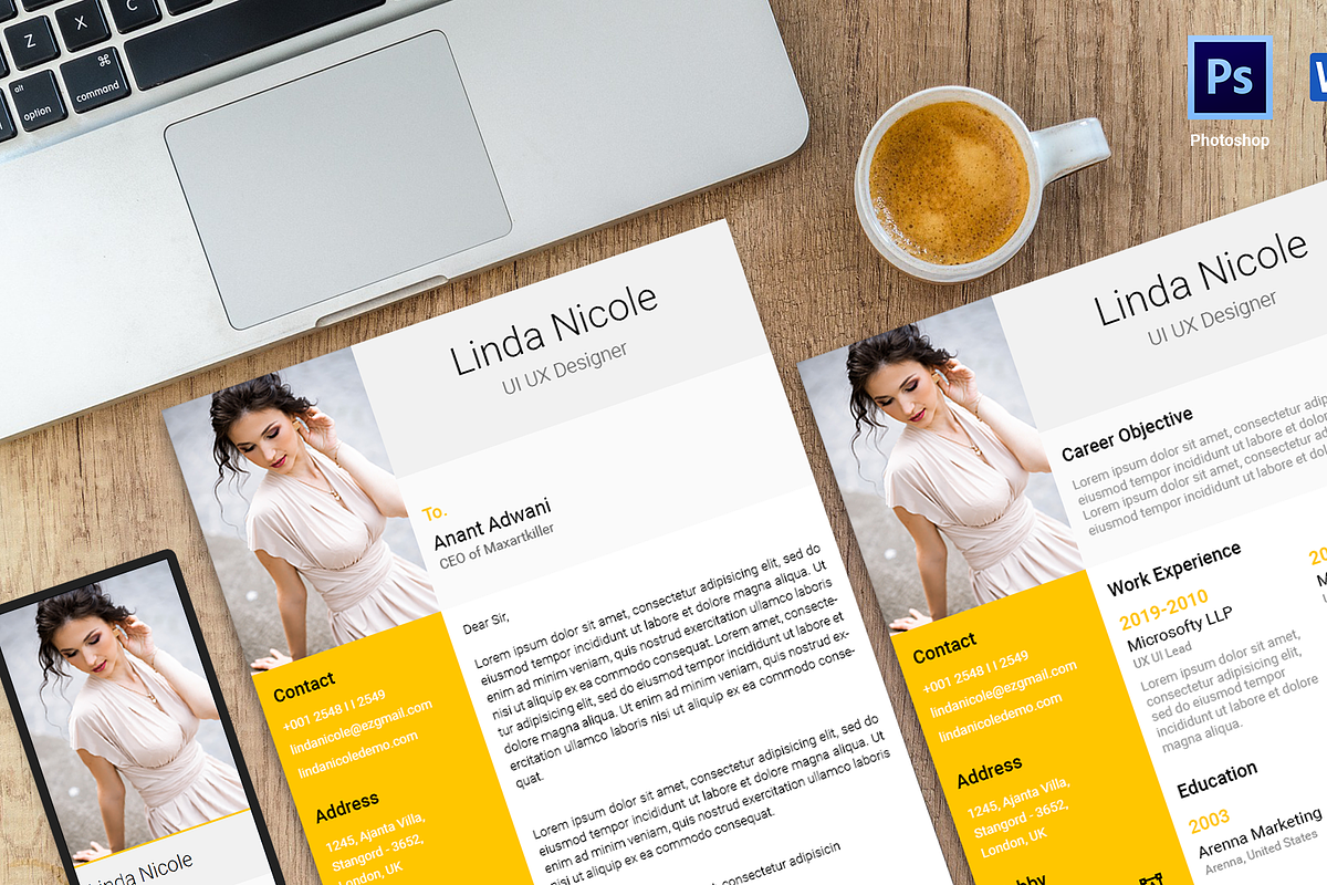 Olime Resume Template, a Resume Template by AdminUIUX (Photo 1 of 5)