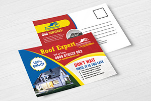 Roof Expert Postcard Design