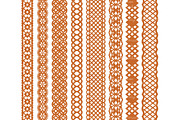 Pumpkin Lace Border Clipart, an Illustration by Amanda Ilkov (Thumbnail 3 of 5)