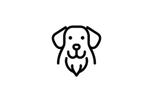 Dog face portrait vector logo, a Branding & Logo Template by Vectorium Studio