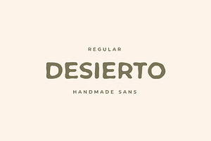 Desierto handwritten sans serif