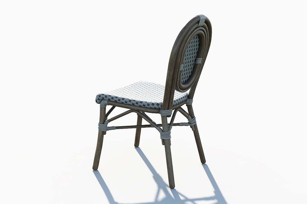 Wicker Bistro Chair, a Furniture 3D Model by happy brush (Photo 15 of 18)