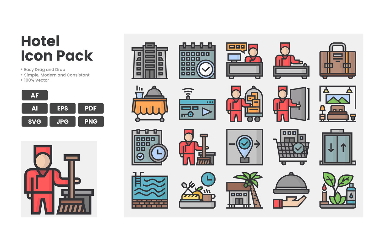 Hotel Icon Pack, a Duotone Icon by erifqizeicon (Photo 2 of 2)