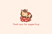 Lucky Horse Chinese New Year Clipart, an Animal Illustration by Blumensdiary (Thumbnail 6 of 6)