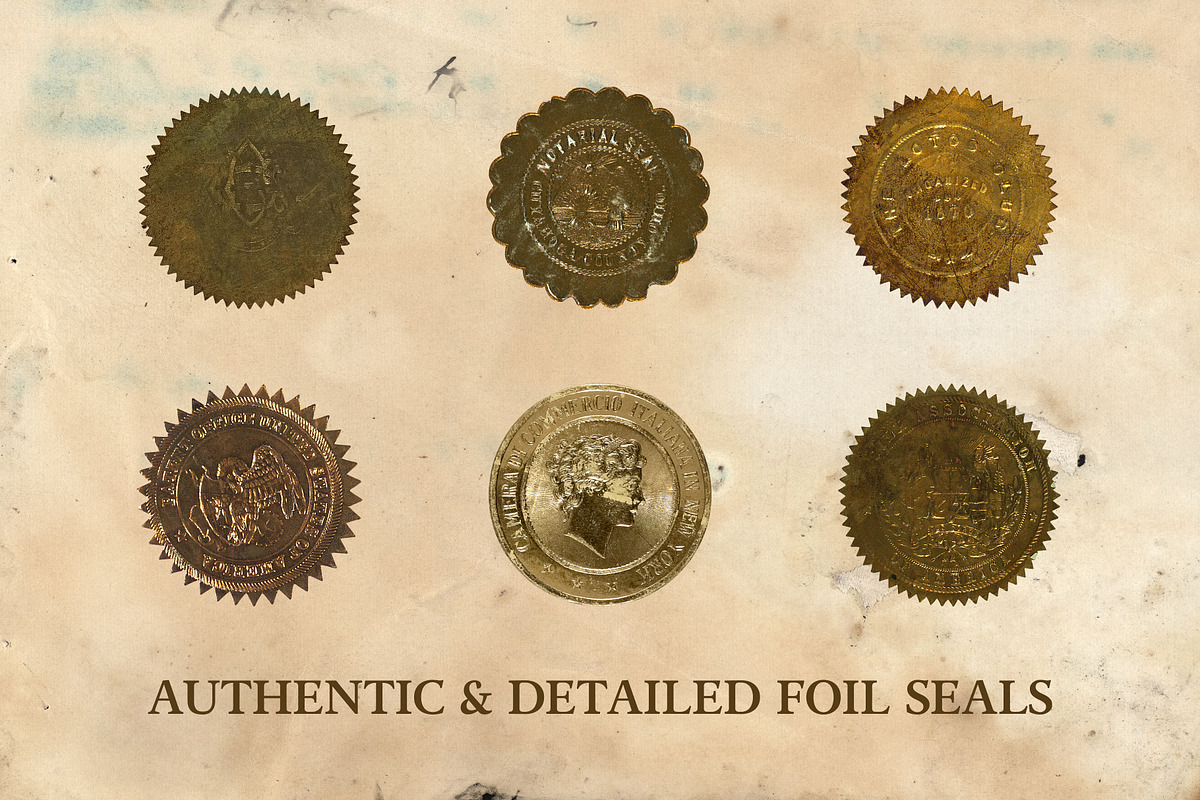 36 Authentic Gold Seals + Textures, an Object Graphic by Sick Optix (Photo 4 of 8)