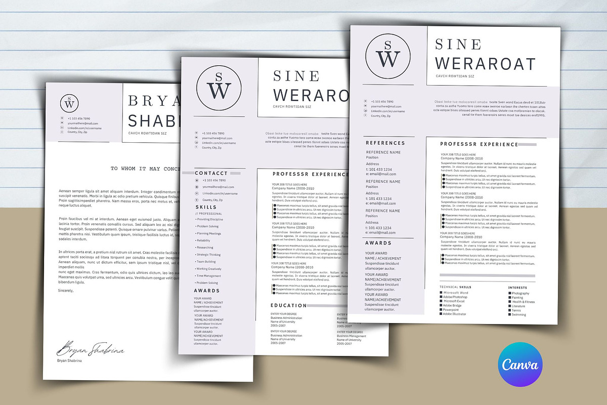 ATS Friendly Resume Template, a Templates & Theme by iloveTemplate (Photo 1 of 6)