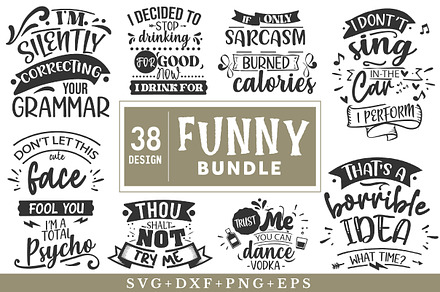 Funny SVG Bundle, an Illustration by Libby Wishes