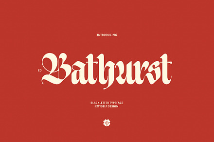 ED Bathurst - Blackletter Typeface, a Blackletter Font by Emyself Design