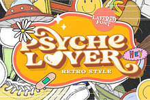 Psyche Lover - Layered Retro Font