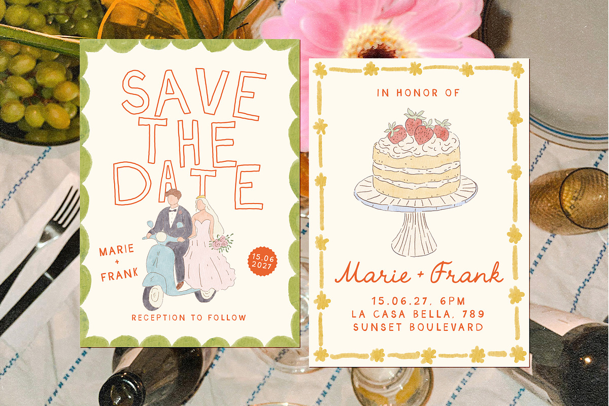 Whimsy Hand-drawn Watercolor Wedding, an Object Illustration by Ayya Studio (Photo 7 of 12)