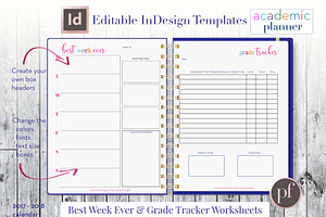 Academic Planner InDesign Template