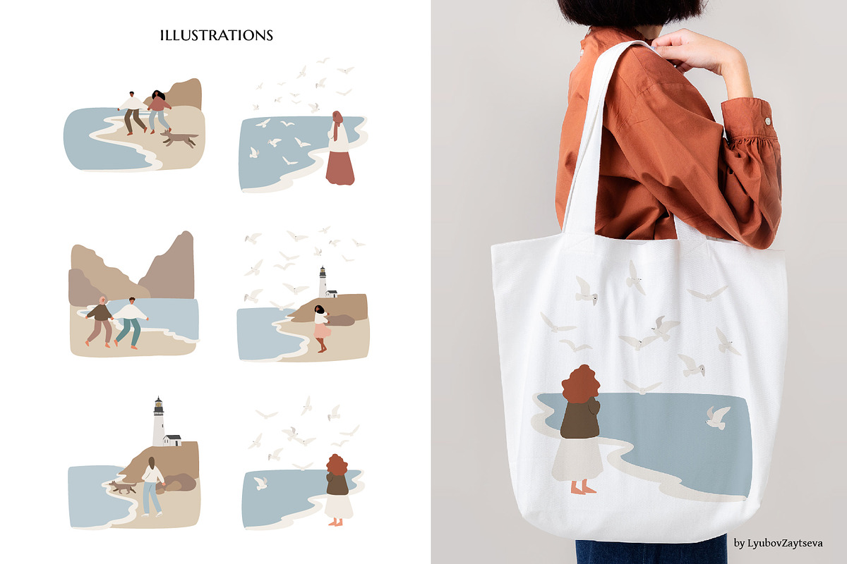 coastal landscape creator clipart, a Person Illustration by LyubovZaytseva (Photo 11 of 18)