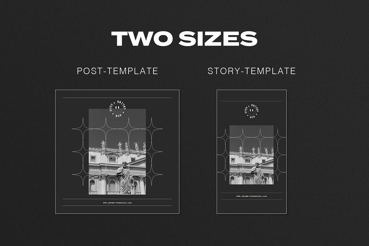 Instagram Social Media CANVA Grunge, a Social Media Template by Vermeulen Design Studio (Photo 3 of 6)