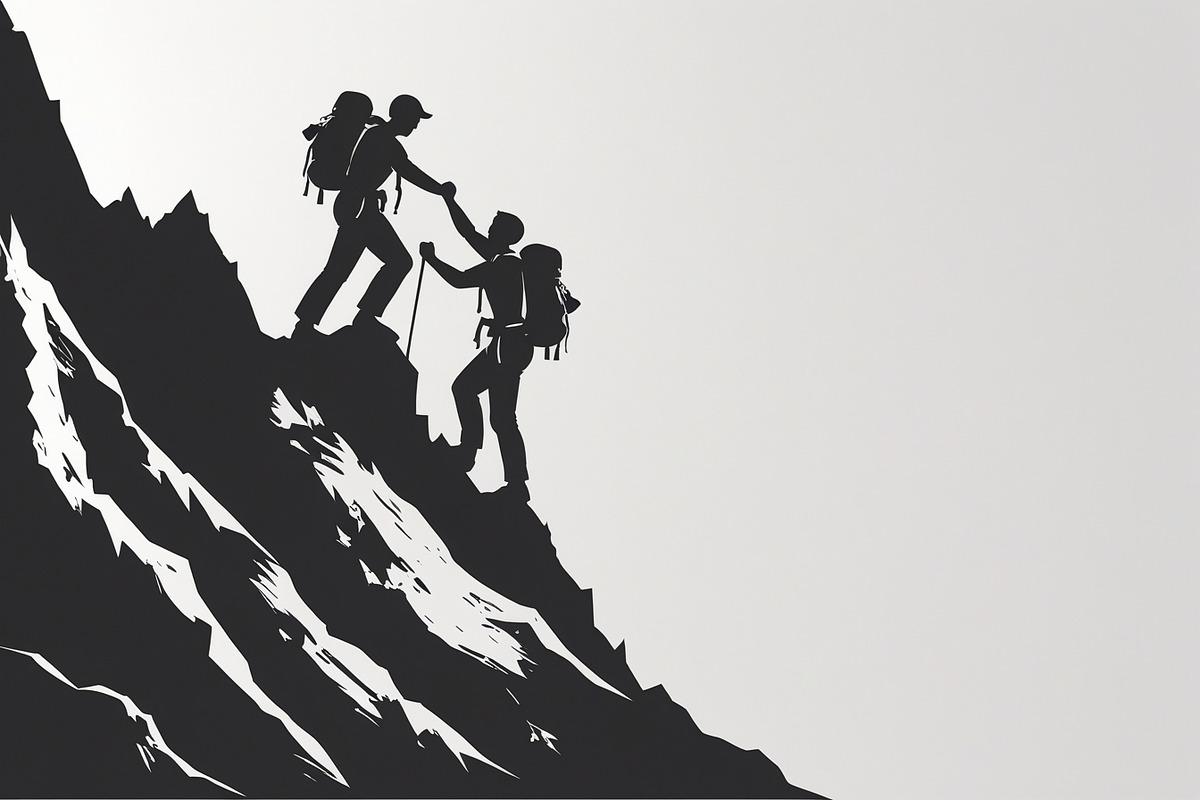 Mountain Hiking Silhouette Set, an Illustration by BIPLOB EXPERT (Photo 13 of 21)