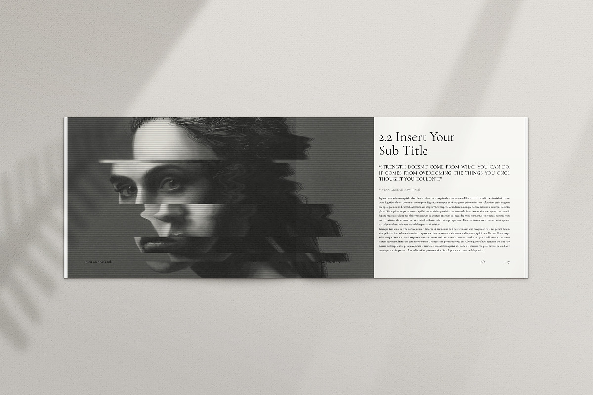 Book Title Layout Landscape Template, a Brochure Template by ArtisanaAura (Photo 12 of 23)