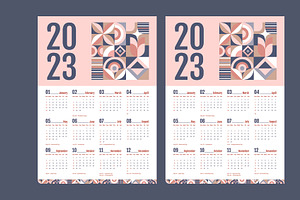 One Page Calendar 2023