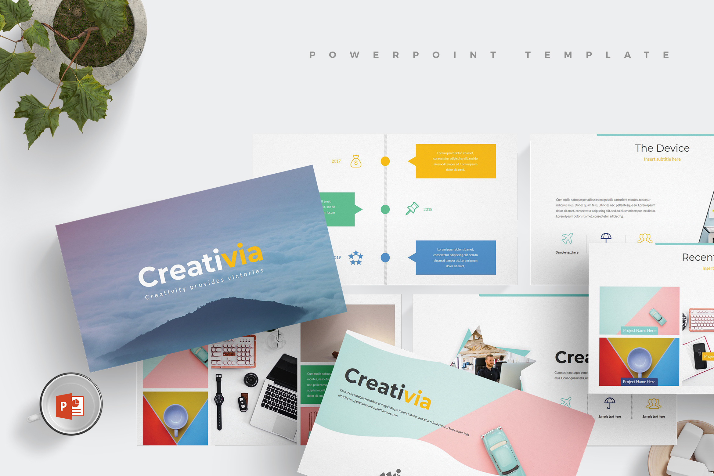 Creativia - Powerpoint Template, a Presentation Template by AQR Studio
